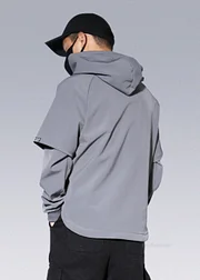 Fake 2 Piece Techwear Style Hoodie Shop Darkwear Hoodies X