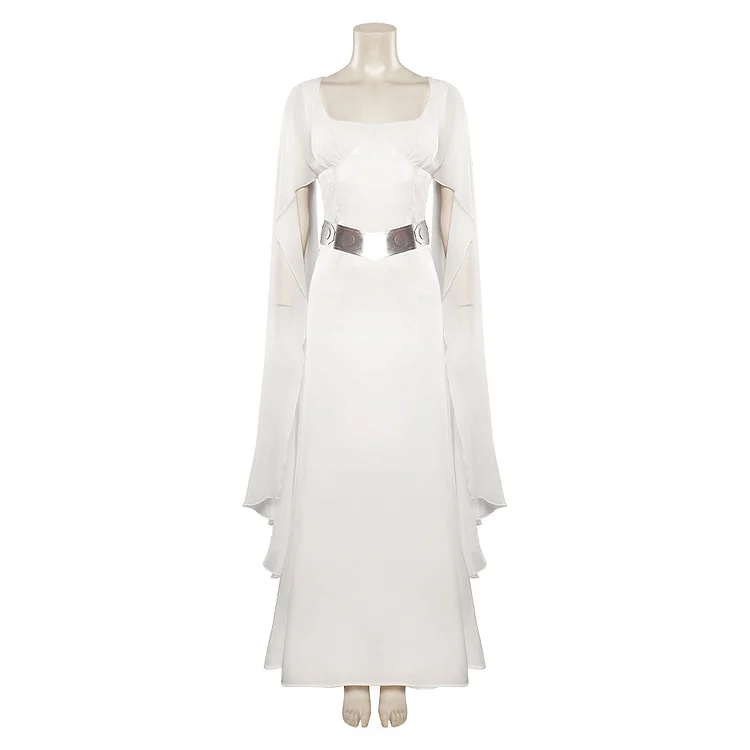 A New Hope Princess Leia White Dress Outfits Cosplay Costume Halloween Carnival Suit
