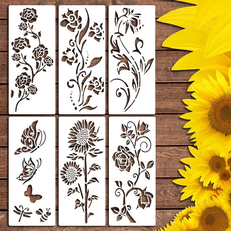 🏡Last Day 49% OFF -Garden Fence Large Flower Stencils🌻DIY Decoration