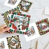 6PCS DIY Diamond Art Greeting Cards Christmas Snow Scene Congratulations Cards