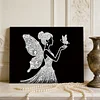 DIY Pearl Painting Butterfly Girl for Home Wall Decor with Frame(20x30cm)