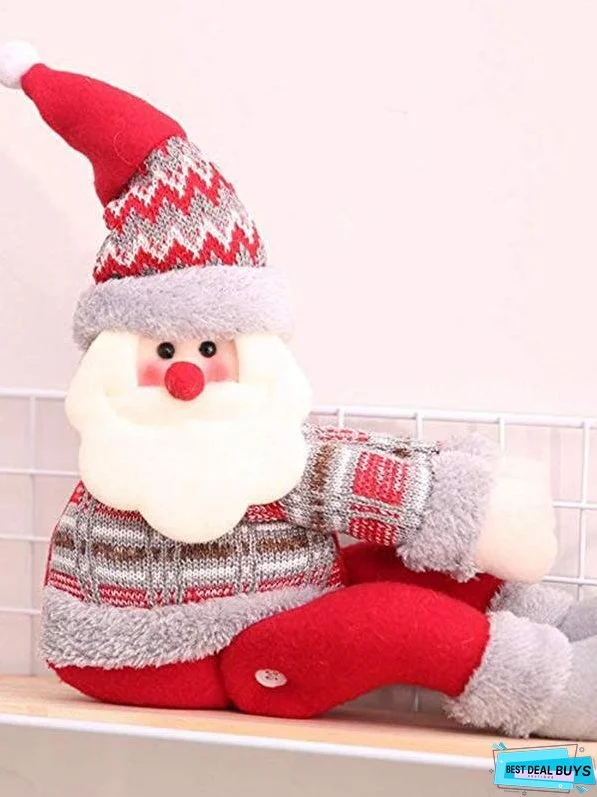 Santa Claus Elk Snowman Doll Curtain Buckle Christmas Decoration