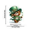 Acrylic Special Shape St. Patricks Day Bear Diamond Painting Tabletop Ornament
