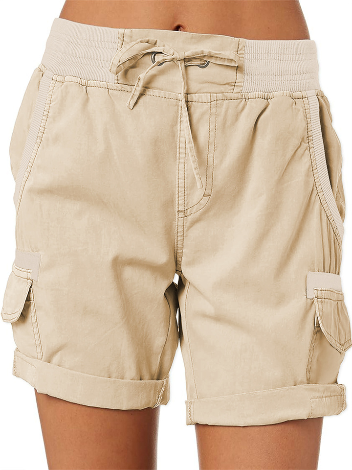 Women's High-waisted Work Pants Casual Pants Cotton Shorts Thin Section A Word Shorts