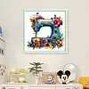 Flower Sewing Machine-Partial 11CT Stamped Cross Stitch Bead Embroidery 36*36cm tapestrymarket