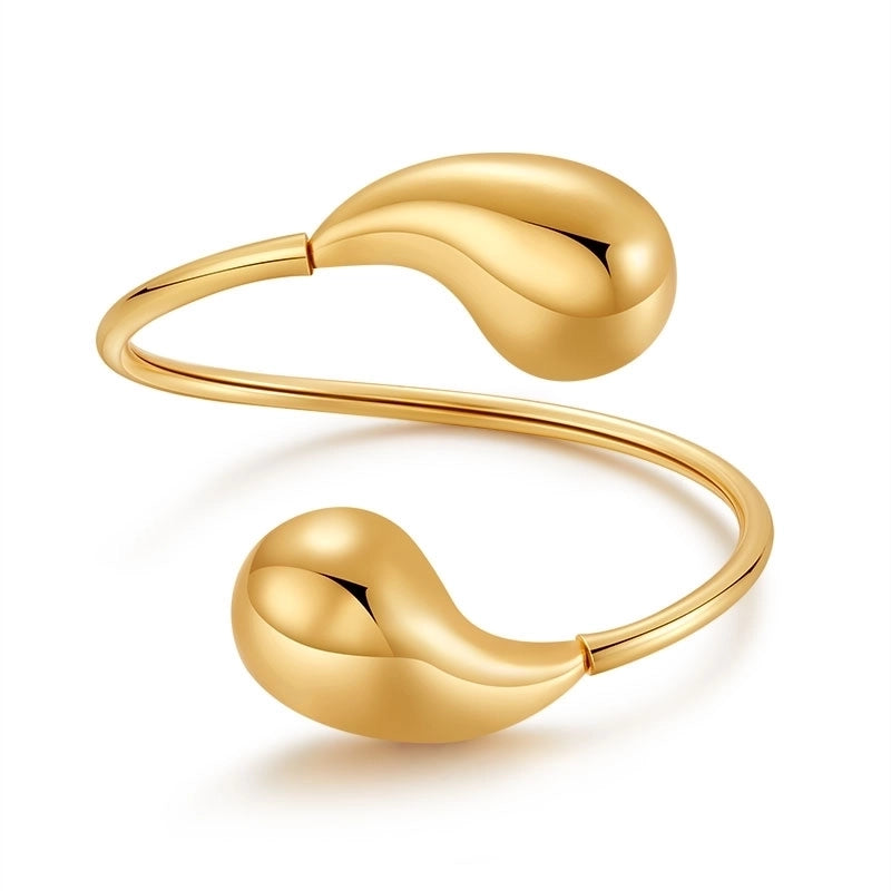 Copper Water Droplets Bangle
