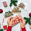 10PCS diy Weihnachten Diamant Kunst Kristall Rubbelkarte handgemachte Geschenkkarte (Haus)