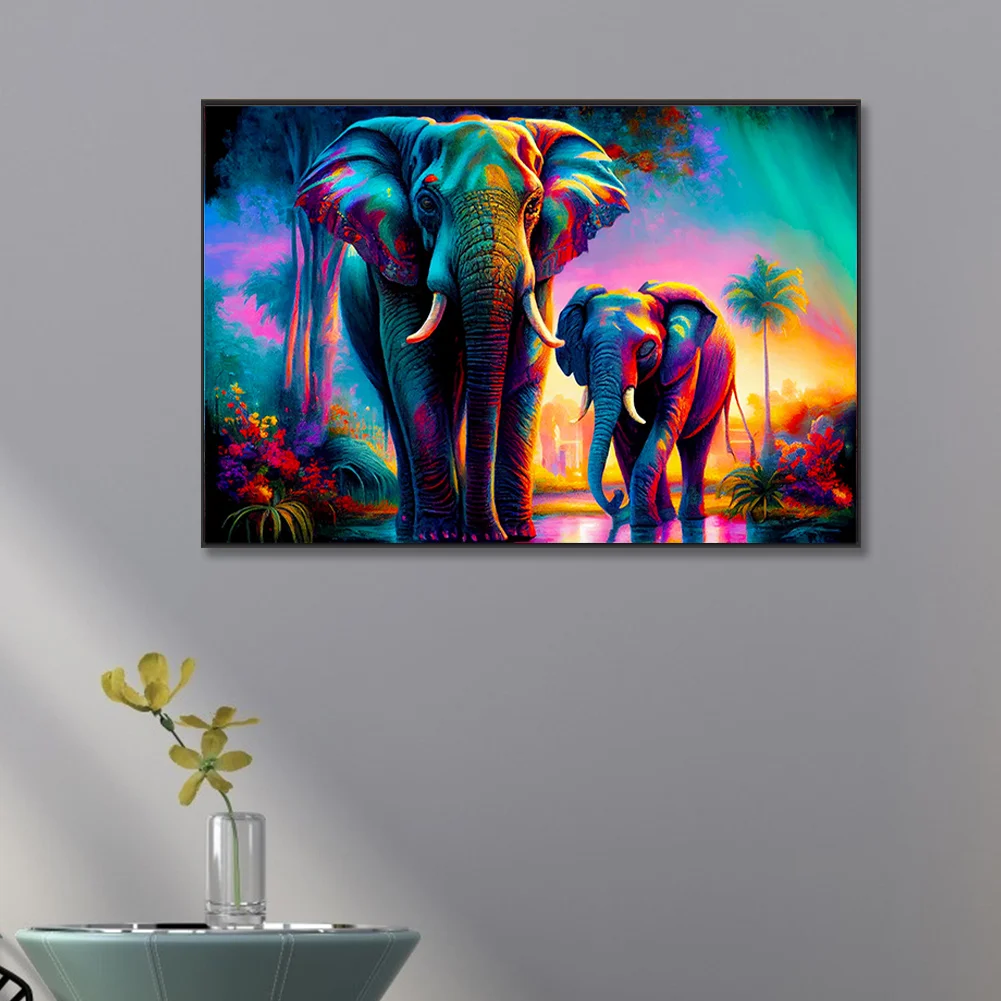 Diamond Painting - Full Round Drill - Elephant(Canvas|40*30cm)