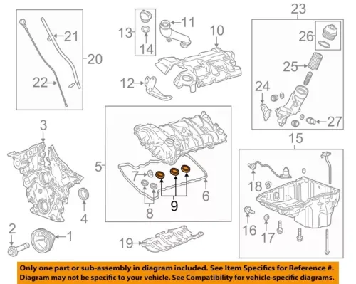 Dronehint GM OEM 17-24 Canyon Engine Engine Parts-Valve Cover Gasket 12613249 (For: GMC) Parts
