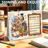 DIY 2027 Diamond Painting Calendar Art Kit Paper Desk Calendar Desktop Decoration Craft Kit