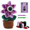 Halloween Crochet Starter Kit, Big Eye Flower Beginner Crochet, Craft Kits For Adults, Easy Crochet For Gift Home Decor