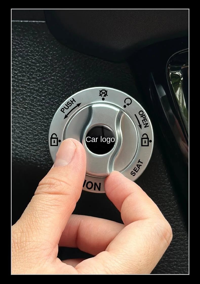 Car one-touch start metal button