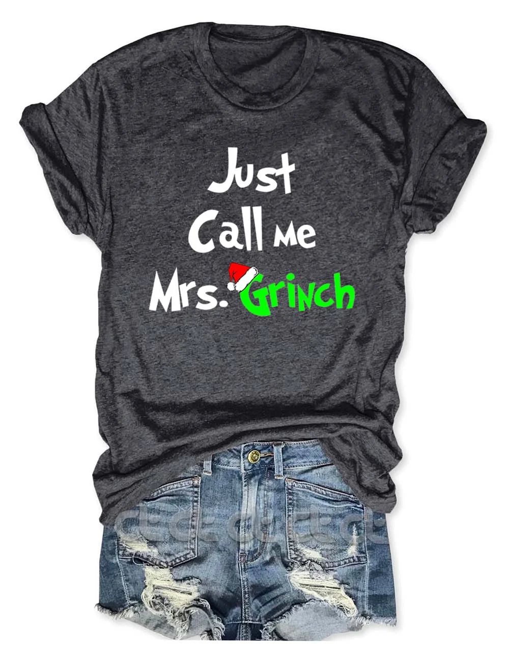 Just Call Me Mrs Grinch Christmas T-Shirt
