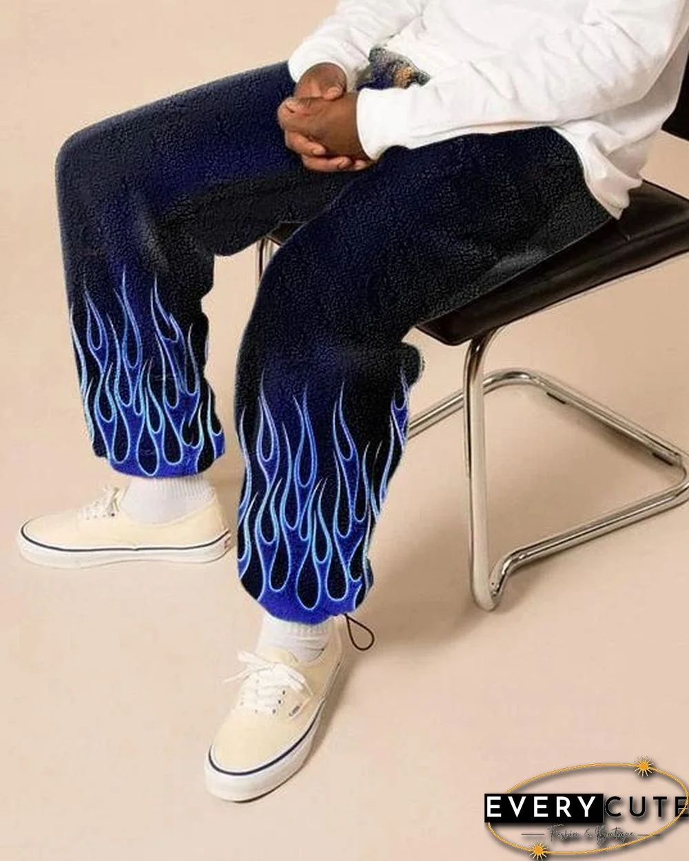 Mens Fashion Street Style Printed Casual Pants