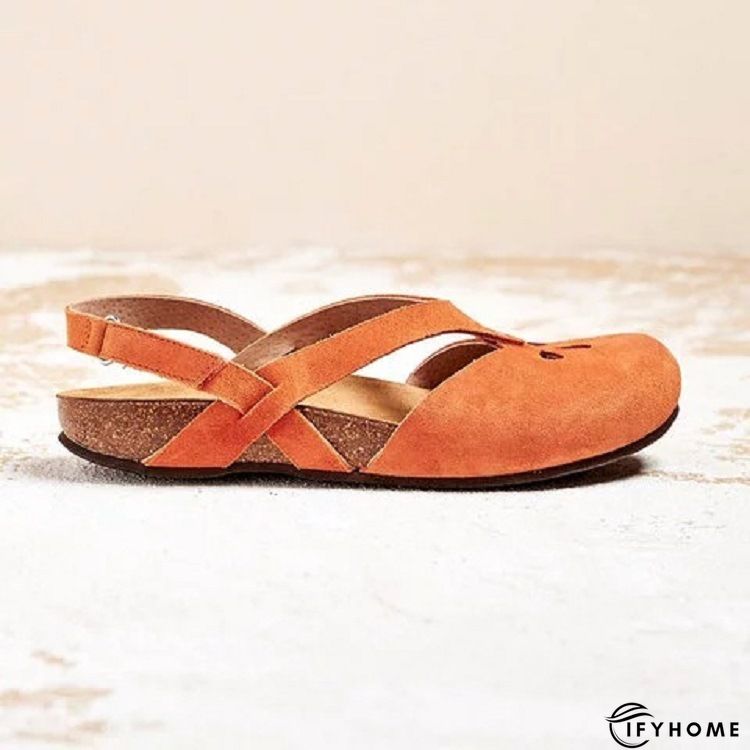 Leather Daily Flat Heel Sandals | IFYHOME