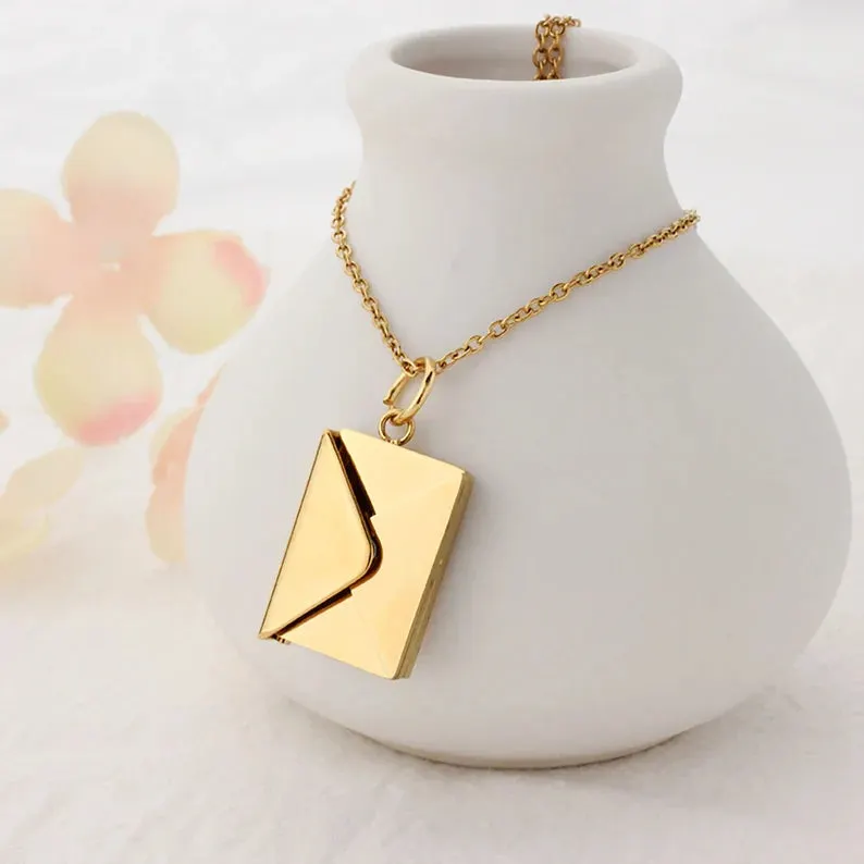 Envelope Necklace With Secret Message
