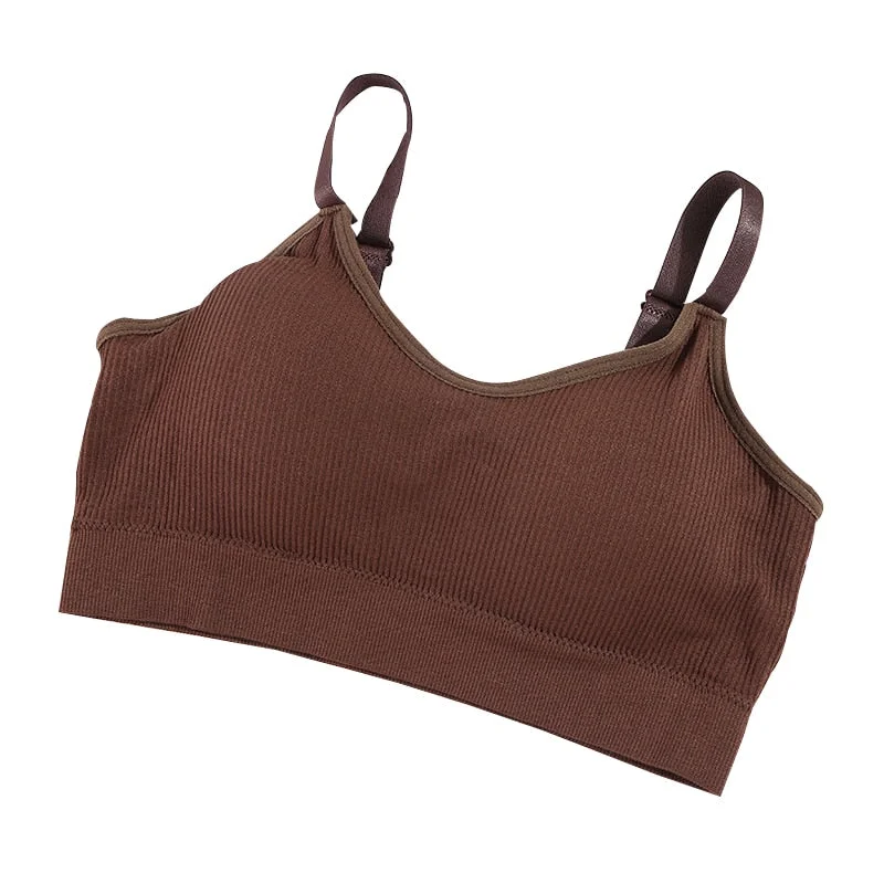 Women's Bra Tube Top Crop Top Female Seamless Back Outdoor Sports Underwear Bra For Women Cotton Female Bra Tops Brassiere