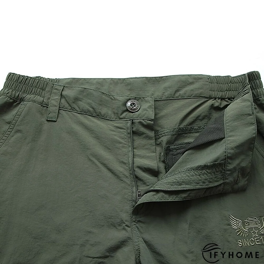 Men's Cargo Pants Hiking Pants Trousers Tactical Pants Military Summer Outdoor Ripstop Breathable Water Resistant Quick Dry Pants / Trousers Bottoms 6 Pockets Elastic Waist Black Army Green Hunting | IFYHOME