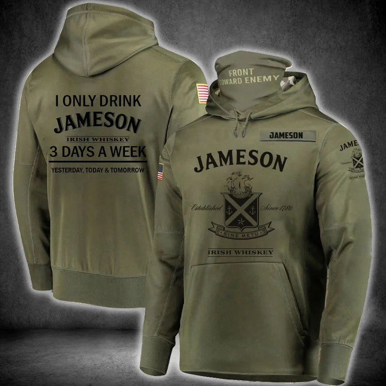 Mens Jameson Irish Whiskey Print Hoodie
