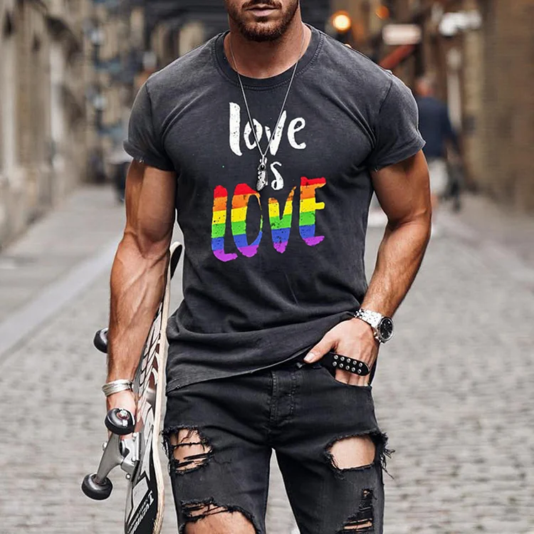 BrosWear Love Is Love Short Sleeve T-Shirt