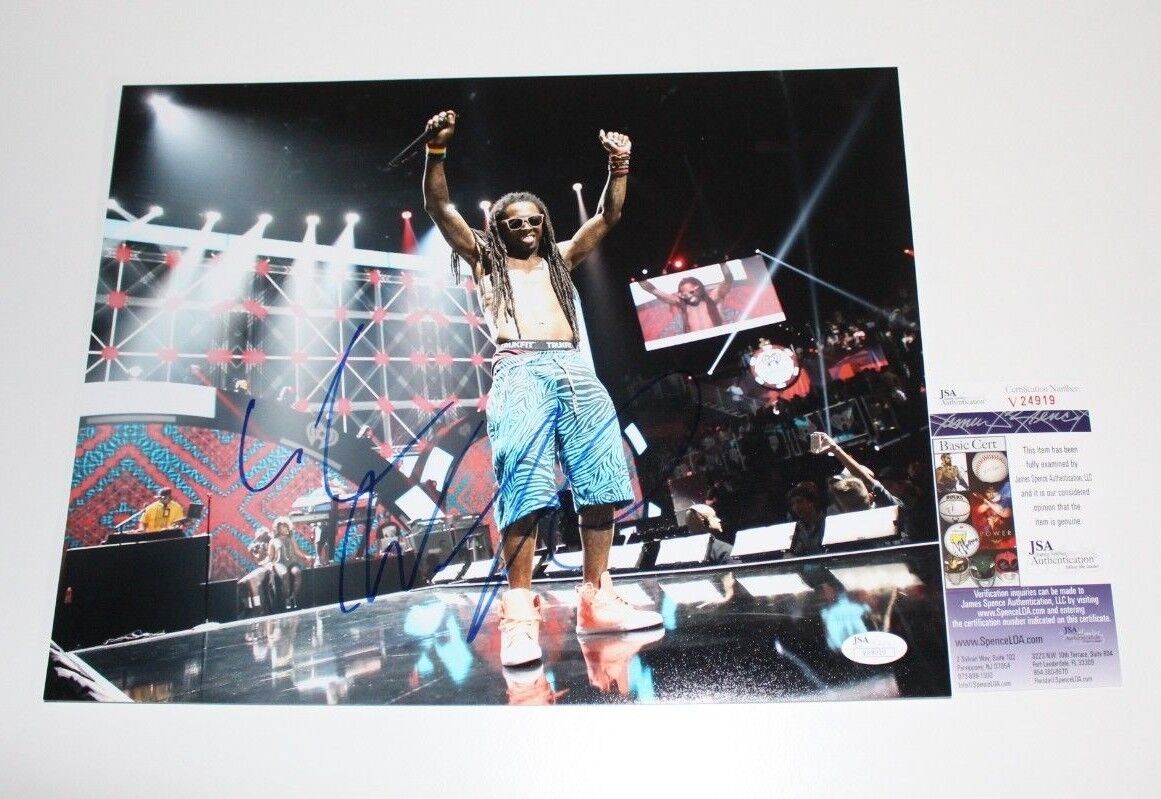 RAPPER LIL WAYNE SIGNED 11X14 Photo Poster painting JSA COA WEEZY THA CARTER 2 3 4 HUMAN BEING A