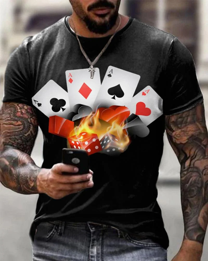 Casual Black Magic Dice Poker A T-Shirt