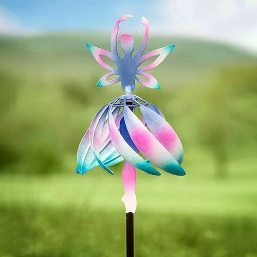 Metal Fairy Ballerina Wind Spinner