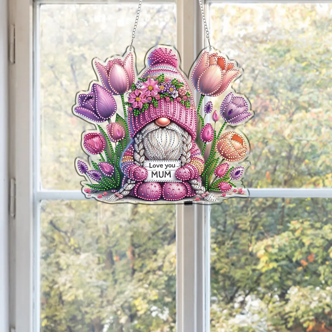 Goblins Tulips 2D Flat DIY Acrylic Diamond Painting Charms Kits Special Shape Single Side Drill