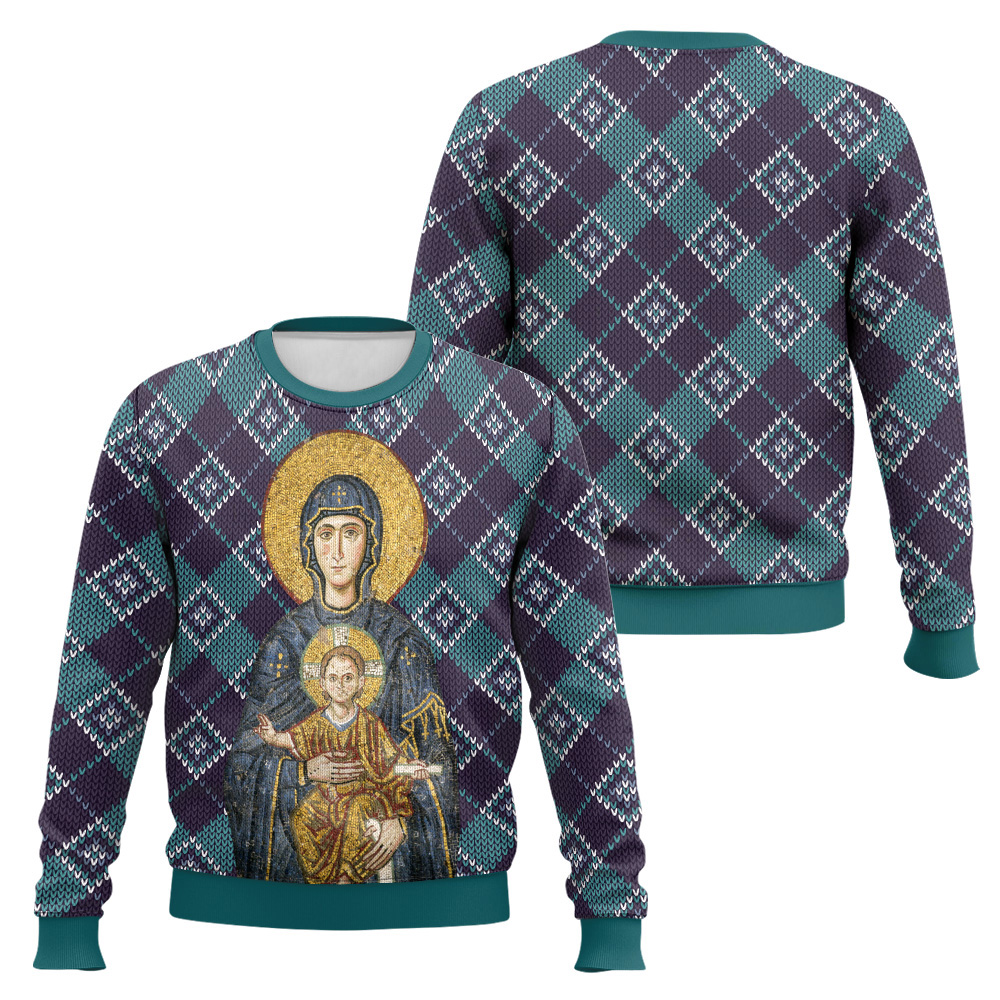 Maria And Jesus In Ugly Orthodox Christmas Sweaters