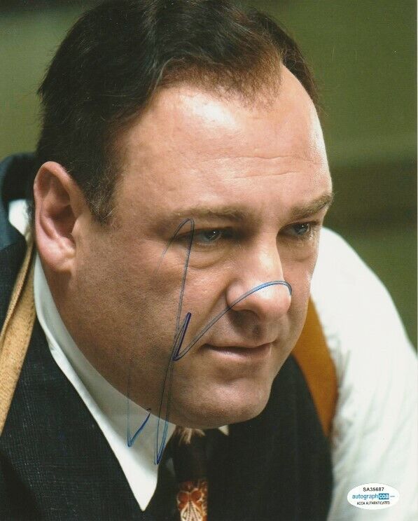 *RARE* JAMES GANDOLFINI SIGNED LONELY HEARTS 8x10 Photo Poster painting! THE SOPRANOS ACOA COA