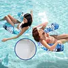 Inflatable Pool Lounger with Backrest Lounge Chair for Relaxing Swimming Party
