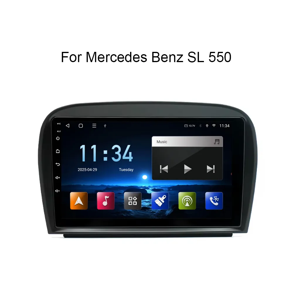 For Mercedes Benz SL Android Car Radio Audio CarPlay GPS Navigation Multimedia Player