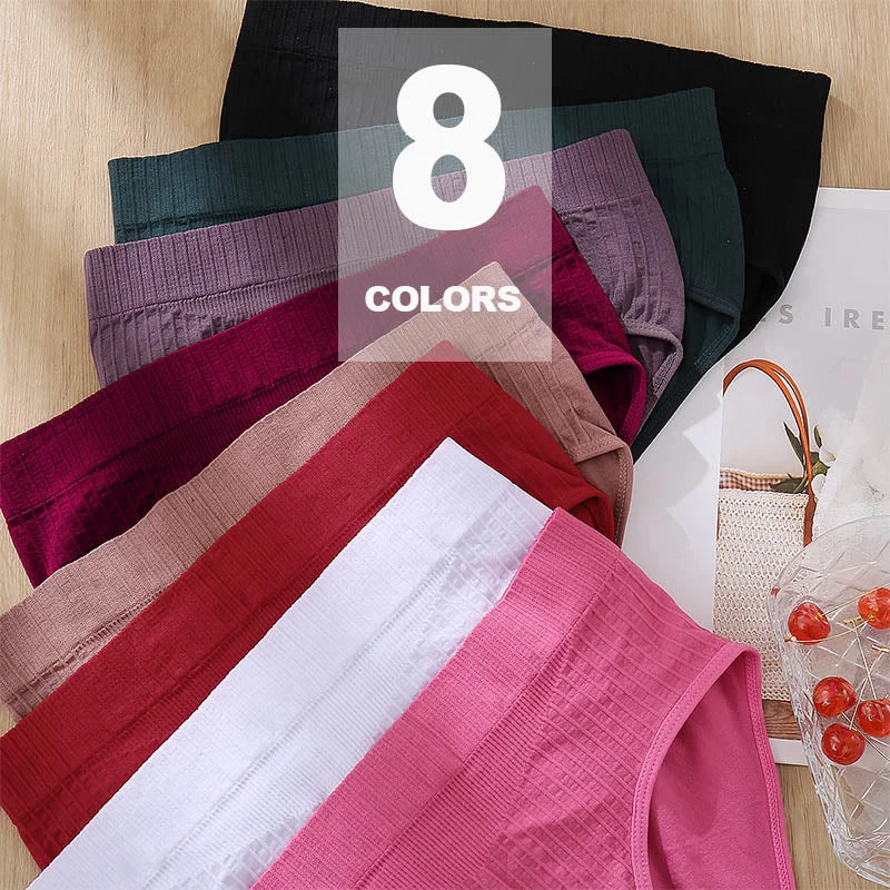 2PCS Panties Set Bodyshaper Panties Women's Underwear Sexy Briefs Female Underpants Seamless Pantys Intimates Lingerie 8 Colors