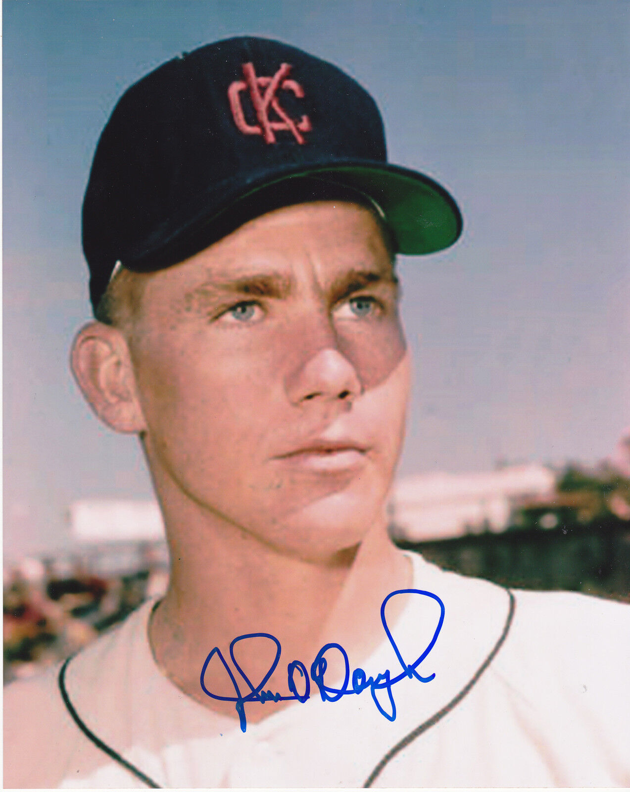 JOHN O'DONOGHUE KANSAS CITY A'S ACTION SIGNED 8x10