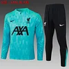 2024/2025 Liverpool Half-Pull Training Suit Lake Blue Jersey 1:1 Thai Quality Set