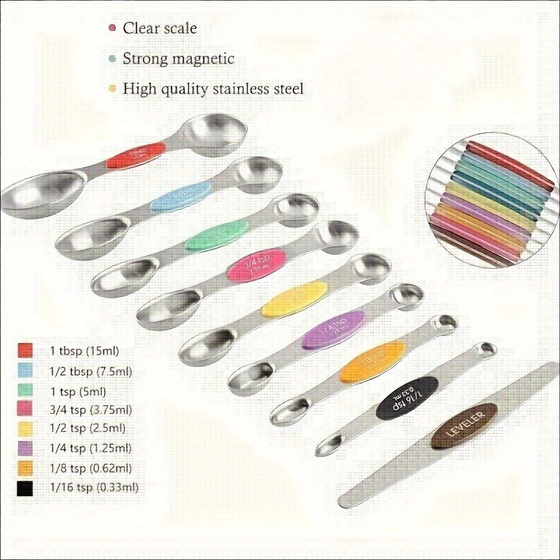 Casual Solid Color 430 Stainless Steel Silica Gel Measuring Spoon Measuring Cup 1 Piece 1 Set
