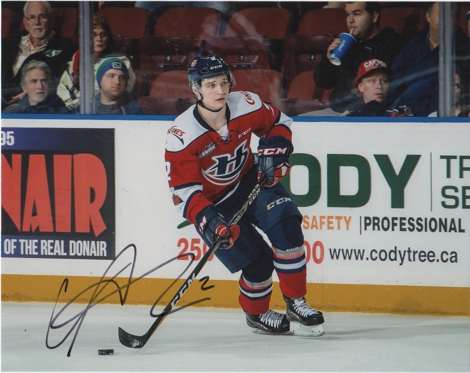 Lethbridge Hurricanes Calen Addison Signed Autographed 8x10 WHL Photo Poster painting COA B