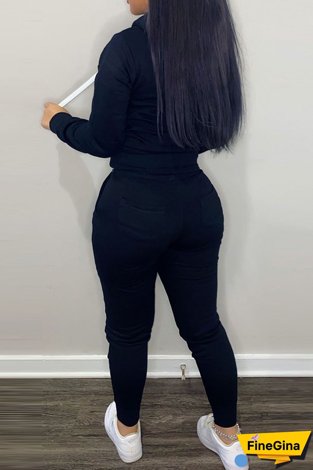 Khaki Casual Solid Patchwork Hooded Collar Long Sleeve Two Pieces