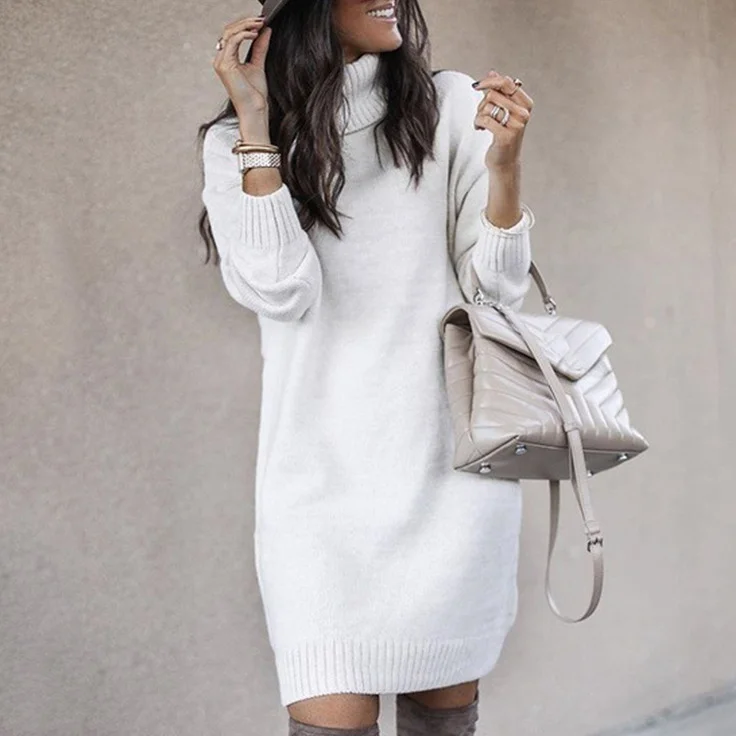 Mid-Length Turtleneck Sweater