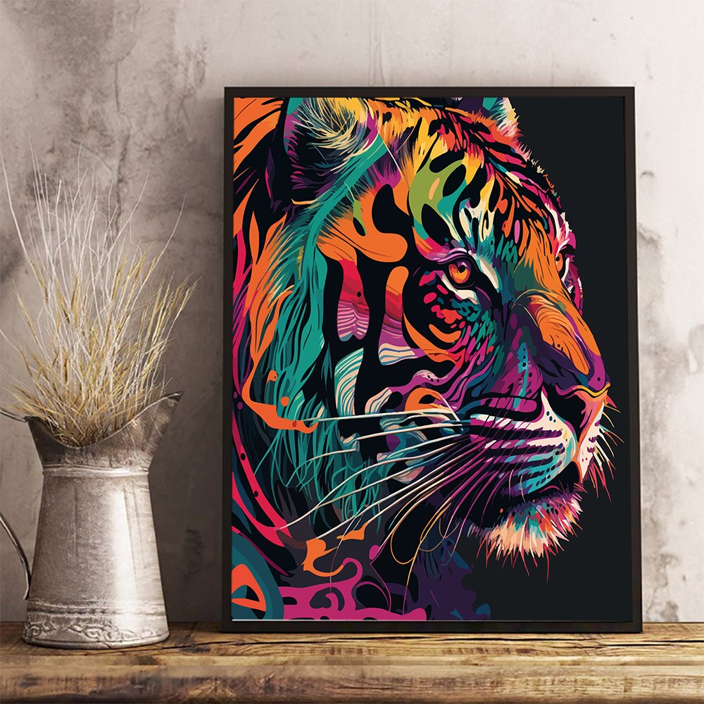 tiger Prints Wall Pictures Home Living Room Video Game Wall Pictures Print For Gamer Room Decoration Wall Picture Modern Decor