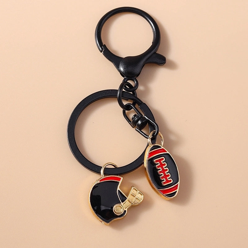 Casual Cute Hip-Hop Helmet Rugby Alloy Keychain