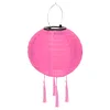 Solar Nylon Lantern Lamp Waterproof Outdoor Hanging Light Festival Decor