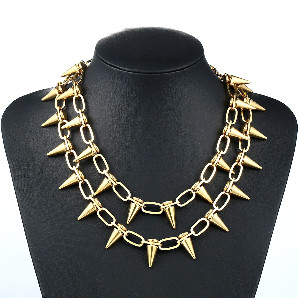 20MM Hiphop Punk Statement 18k Gold Plated Necklace Men Chain-VESSFUL