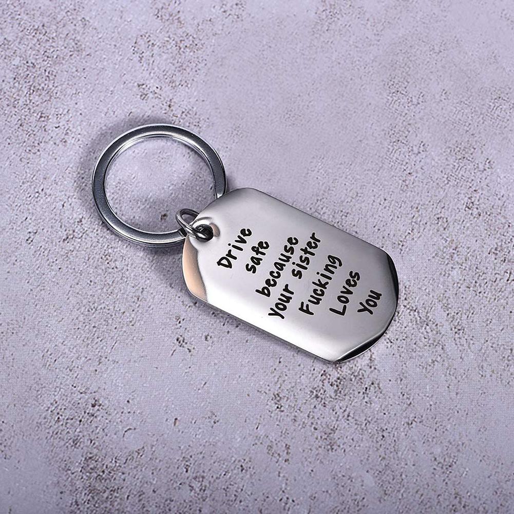 

Drive Safe Stainless Steel Keychain, 501 Original