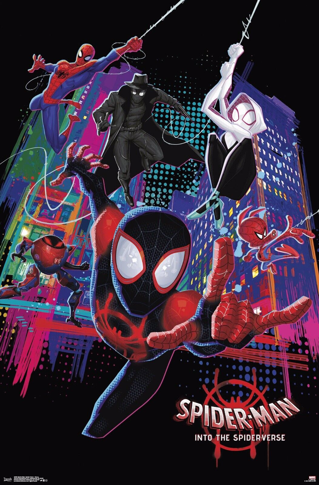 SPIDER-MAN: INTO THE SPIDER-VERSE - MARVEL COMICS MOVIE POSTER 11”x17” Photo Poster painting