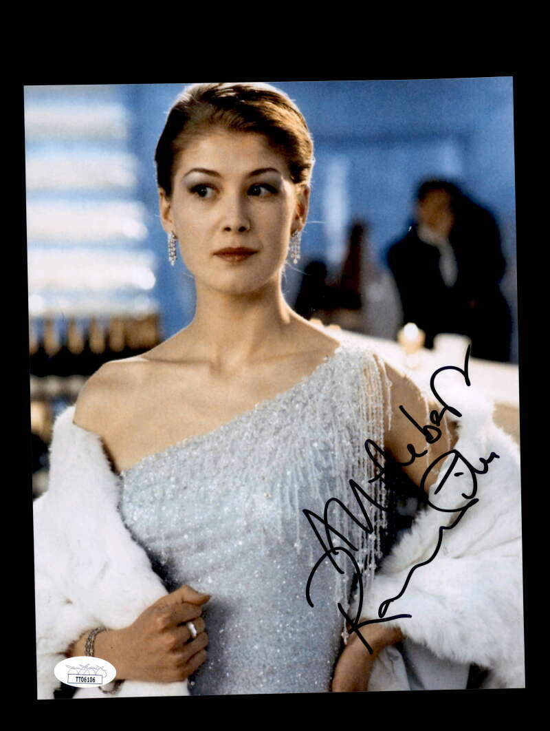 Rosamond Pike JSA Coa Signed 8x10 Photo Poster painting Autograph