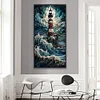 (40*80cm)Lighthouse in the Storm - Round AB Drill Diamond Painting