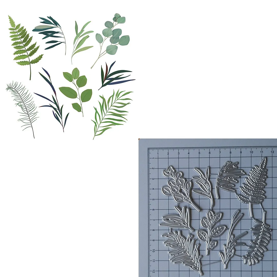 Flower Grass Set Paper Cut Metal Craft Dies Card Making Stencils Diy Manual Scrapbooking New Embossing Dies 2021