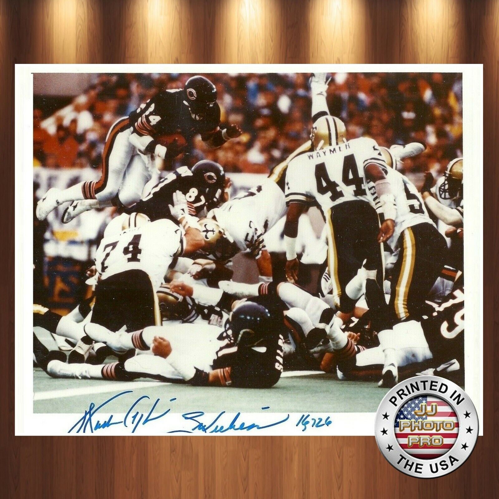 Walter Payton Autographed Signed 8x10 Photo Poster painting (HOF Bears) REPRINT