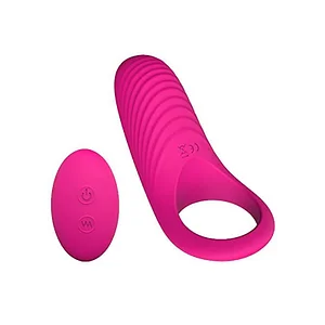 Vibrating Cock Ring, Remote Control 9-Speed Penis Ring Vibrator Medical Silicone Waterproof Rechargeable Powerful Vibration Sex Toy